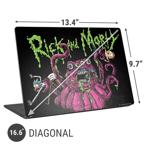 Adult Swim Rick and Morty Tentacle Attack Universal Laptop 16.6in (13.4 x 9.7in) Skin